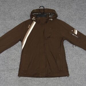 Orage Prime OT Jacket Womens M Brown Hooded Ski Snowboard Athletic Winter Coat